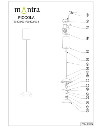 PICCOLA * COLGANTE LED 5W NEGRO